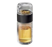 Glass Water Bottle - Good Leakproof Water Separation Tea Bottle | Heatproof Easy Brewing Cup With Infuser, Kitchen Storage & Organisation For Loose Tea Flower Home Traveling