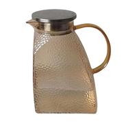 Glass Water Pitcher - Hammer Pattern Water Kettle | Water Pitcher Glass | Splash-proof Wide Mouth 1,5L For Hot Beverages Cold Drinks Milk Juice Travel Outdoor Hosting Birthday Party Kitchen