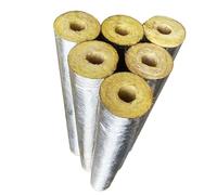 Glass Wool Insulation Pipe Shell, Aluminum Foil Self-Adhesive ×1, Fire Resistant High Temperature Steam Material(ID108MM/THK50MM)