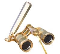 Glasses - 3 x 25 Compact Binoculars | Retro Theater Scope | Regolabile Handle & Neck Chain, portatile in lega di metallo Body, per concerti cinema musica Play Show