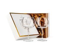 GLASSIQUE CADEAU Copa de Balon - Set di 2 bicchieri da cocktail da gin tonic, 730 ml, XL in vetro di cristallo per gin tonic, eleganti bicchieri da gin con manico lungo, set regalo per gli amanti del