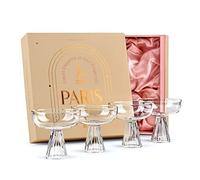GLASSIQUE CADEAU Moderni bicchieri da cocktail Paris Martini Coupé, set da 4 pezzi, vetro, 230 ml, per champagne, daiquiri, Espresso Martini, Cosmopolitan