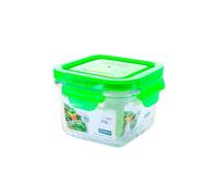 Glasslock Classic - Contenitore ermetico quadrato da 0,2 l in vetro temperato. Verde