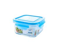 Glasslock Classic - Contenitore ermetico quadrato da 0,5 l in vetro temperato. Blu