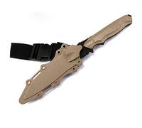 GLASSNOBLE Pinze Pinzette, Cassaforte 1: 1 Coltello tattico in gomma per addestramento militare appassionati CS Cosplay Giocattolo Spada Primo Sangue Puntelli Dagger ModelBrown