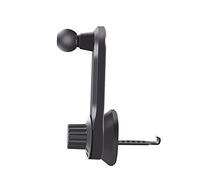 GLASSNOBLE Supporto per adattatore, supporto per auto per telefono con presa d'aria e clip per cellulare da 17 mm, con testa a sfera, supporto per telefono e auto