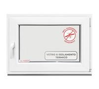 GLASSO Finestra 40 x 75 cm 3 vetri - Finestre in plastica 76 mm profilo DIN destra larghezza x altezza: 400 x 750 mm - ideale per tutti i luoghi | casetta da giardino | finestra del garage | cantina