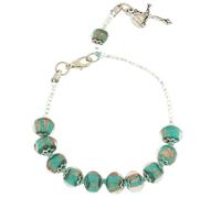 GlassOfVenice Bracciale Rosario Sommerso in Argento - Verde Acqua