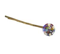 GlassOfVenice Murano Glass Millefiori Hair Pin - Round Multicolor