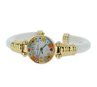 GlassOfVenice Orologio Bracciale Millefiori Murano - Bianco Multicolor