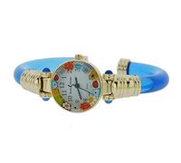 GlassOfVenice Orologio Bracciale Millefiori Murano - Oro Blu Multicolor