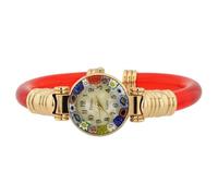 GlassOfVenice Orologio Bracciale Millefiori Murano - Rosso
