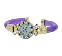 GlassOfVenice Orologio Bracciale Millefiori Murano - Viola