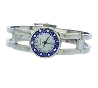 GlassOfVenice Orologio Murano Millefiori Con Bracciale In Metallo