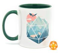 Glassstaff Gift Set Mug & Dice D20 A D20 Scene