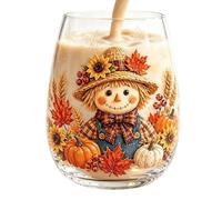 Glassware Drinking Glasses, Heat-Resistant Funny Cute Harvest Drinkware | Fall Drinking Cups Liquor Glasses for Home Office Farmhouse Dorm Restaurant Party Holiday Thanksgiving Birthday