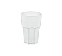 GLASSY CUP® 480 ml bianco trasparente - Bicchiere in plastica infrangibile effetto vetro - senza BPA, lavabile in lavastoviglie, riutilizzabile, ideale per cocktail, caipi, feste, campeggio e attività