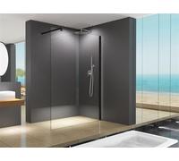 Glaswerk Westfalen - Parete doccia walk-in LiLy 70x200 cm, vetro nero trasparent