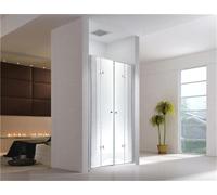 Glaszentrum Hagen - 160x180cm - porta in nichel Hera - 8mm - senza piatto doccia