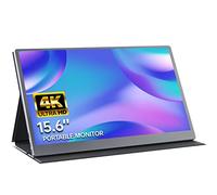 Glattol Portable Monitor 4K - 15.6inch UHD 3840×2160 100% sRGB USB-C Mini HDMI External Second Monitor Portable IPS Screen Computer Display with Speakers for Laptop MacBook Switch PS5/4 Xbox