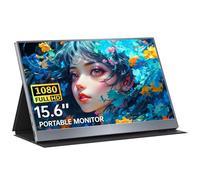 Glattol Upperizon Portable Monitor 15.6 Inch 1080P IPS Travel Monitor with Speaker Mini HDMI Dual USB-C Portable Monitor for Laptop MacBook PC Surface Xbox Switch PS5 with Cover