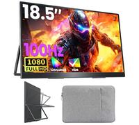 Glattol Upperizon Portable Monitor 18.5 inch 1080P 100Hz 120% sRGB USB-C HDMI Large Portable Monitor for Laptop MacBook Xbox PS4/5 Switch, Travel Monitor with Kickstand VESA Speakers