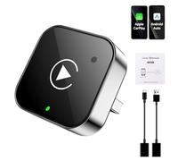 Glaxcidy 2 in 1 Adattatore CarPlay Android Auto Wireless per iPhone/Android Plug And Play Converti da Cablato a Wireless CarPlay Adattatore Compatibile con iPhone iOS 10+