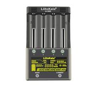Glaxcidy LiitoKala Lii-500S Caricabatterie Rapido con Display LCD a Sfioramento, Uscita Mobile USB 5V, Per 14500 18650 26650 Li-lion 4.2V AA AAA Ni-MH 1.48V, Modalità Test/Scarica 12V3A Adapter, 4 Bay