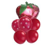 Glayent 16 pezzi di palloncini alla fragola frutta Jumbo pellicola Mylar palloncini fragola tema compleanno decorazione per feste di bambino