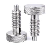 Glayent 2 pistoni a molla retrattili M10 in acciaio inox con impugnatura zigrinata - perno di bloccaggio a sgancio rapido