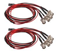 Glayent 2 x Set di 4 luci LED 2 bianco 2 rosso per auto RC 1/4 1/8 SCX10 D90