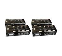 Glayent 2Pair 4-Channel 3-Pin XLR Audio e over Network Cable Extender DMX512 Network Signal Extender 2 Maschi+2 Femmina Nero Lega di Alluminio