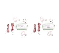 Glayent 2X 32CH ES32 Sensore PIR Regolatore di Luce per Scale Interruttore Induttivo Un Infrarossi per Corpo Umano Controllo Lampada per Scale per Singolo Colore