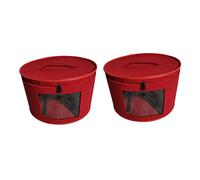Glayent 2X Organizzatore per Cappelliera Scatole per Cappelli da Viaggio Rotonde Borsa per Cappelli Pieghevoli con Coperchio Antipolvere Scatole per Cappelli Scatole per Cappelli D