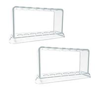 Glayent 2X Portaprovette nel Plastica Trasparente Supporto Un 6 Fori Supporto per Provette da Laboratorio Scaffale 16,7X8X3 cm