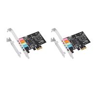 Glayent 2X Scheda Audio PCIe 5.1, Scheda Audio Surround PCI Express 3D Audio Stereo con Chip Audio per PC Ad Alte Prestazioni Audio CMI8738