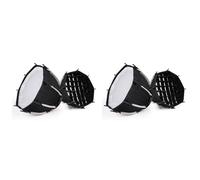 Glayent 2X Softbox Ottagonale da 30 cm Mini Bowens Mount Softbox A Griglia A d'Ape A Sgancio Rapido per ZU60 o M60 COB Fill Light Studio