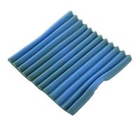 Glayent 30 x 30 x 2,5 cm spugna insonorizzata, pannello fonoassorbente in schiuma con 12 fessure, per studio, karaoke, decorazione per la casa, camera da letto, bagno, soggiorno, sfondo TV (blu)