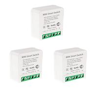 Glayent 3X Mini Interruttore Relè Smart WiFi, Modulo Interruttore Luce Timer DIY Applicazione Smart Life/Tuya, Wireless