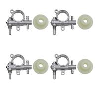 Glayent 4 Set 2500/3800 Ricambi per Motoseghe Pompa Olio per Motosega con Ingranaggio Un Vite Fine Adatta per Motosega 25CC / 38CC