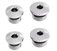 Glayent 4X Tappo per Porta Ad Alta Pressione del Regolatore per Immersioni Subacquee da 7/16 di Pollice del Primo Stadio E Tappo per Porta A Bassa Pressione da 3/8 di Pollice