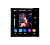 Glayent Andriod 10 Eshare WiFi Bluetooth Touch Home Theater Cinema Amplificatore da Parete Audio Stereo Digitale da 4 Pollici Nero