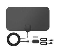Glayent Antenna TV Digitale Amplificata Interna per HDTV con Segnale Potente e Ricezione TV Full HD, 80 Miglia di Copertura.