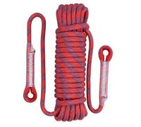 Glayent Corda di sicurezza, 12 mm, statica per alpinismo all'aperto, sopravvivenza, scala antincendio, autorizzazione, colore rosso, 10 m