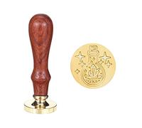 Glayent Incantesimo Pozione con sigillo di cera di cristallo, 30 mm Vintage ottone testa sigillo timbro, per decorare inviti di festa