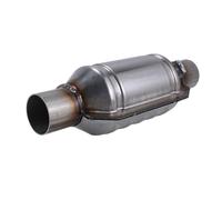 Glayent Marmitta Catalitica Universale 2,25 Pollici 400 Celle Catalizzatore Silenziatore Ad Alto Flusso Euro 1 Rotondo In Acciaio Inossidabile
