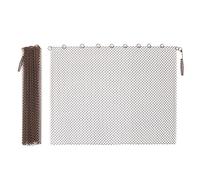 Glayent Parafuoco in Rete per Caminetto, Pannello Parascintille in Rete da 2 Pacchi con Tiretti per Caminetto Domestico, Installazione Facile da 22 Pollici