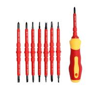 Glayent Set di cacciaviti isolati 14 in 1 Kit di cacciaviti magnetici Kit di attrezzi per elettricista Cacciaviti intercambiabili multifunzionali