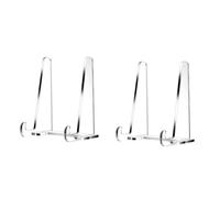 Glayent Supporto per piatti per presentazione, supporto quadrato in acrilico trasparente, supporto per foto da tavolo, cavalletto per libri, foto, confezione da 2