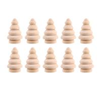 Glayent Vuoto di Legno DIY 'Albero di Natale Peg Dolls Partito Cake Toppers Confezione da 10 PCS